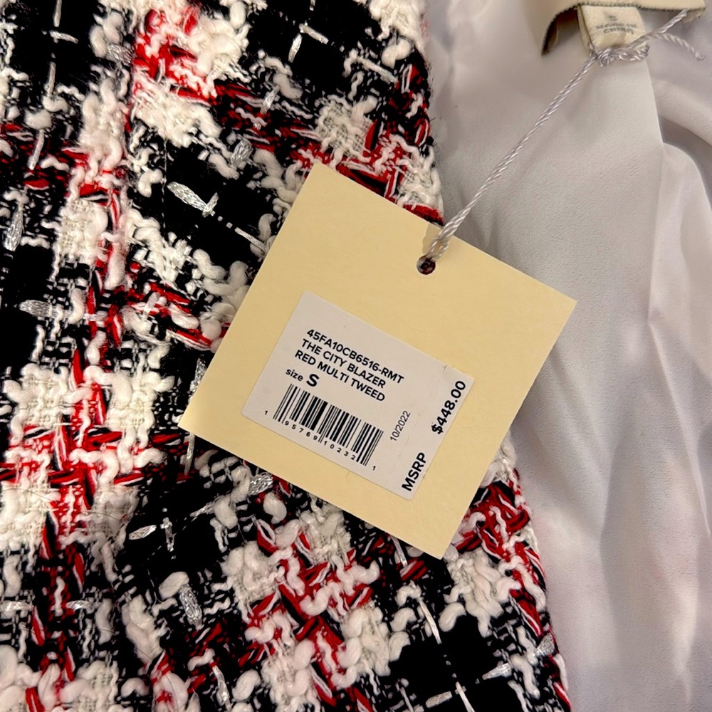 Favorite Daughter The City Blazer in Red-Multi Size Small NWT